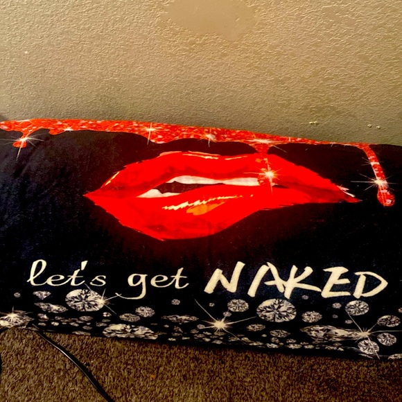 1/2/ Rug pcs Diamond Red Lips Print Shower Curtain Set, Bathroom Rug, - Picture 1 of 2